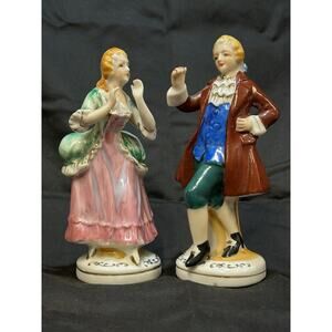 VINTAGE 1939 PORCELAIN COLONIAL FIGURES MADE IN OCCUPIED JAPAN